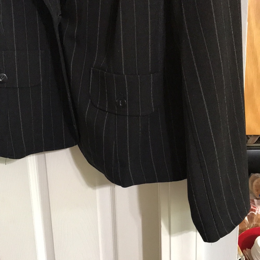 Studio 1940 Black & Silver Striped Work Blazer - Picture 3 of 7